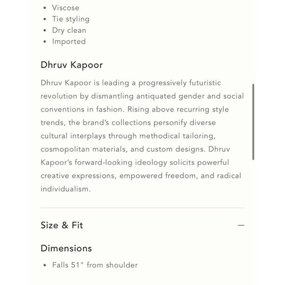 NWT Size M - Anthropologie Dhruv Kapoor Wrap Midi Dress (NWT US$ 228) - Picture 10 of 10